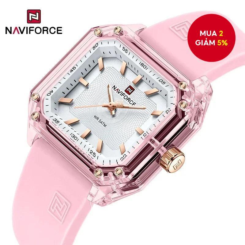 Đồng hồ đeo tay nữ Naviforce Nf7106 Đồng hồ đeo tay thạch anh 5atm Chống nước Silica Band Đồng hồ qu