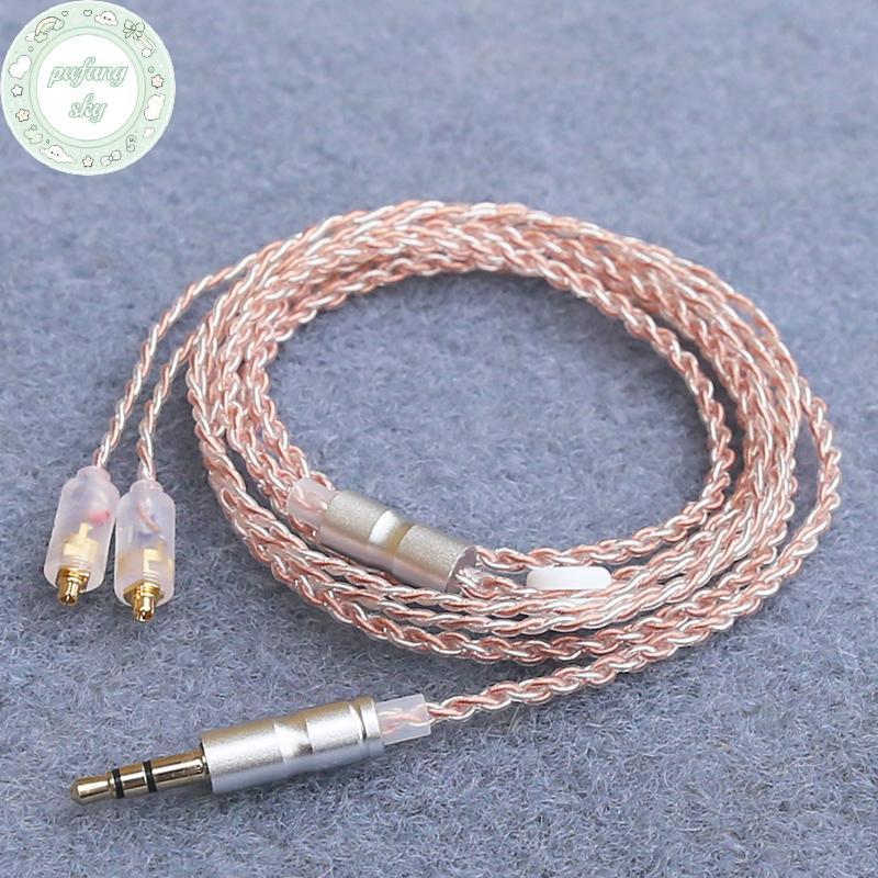 Cáp nâng cấp tai nghe PUSKY HiFi MMCX 3.5mm 1.2m Cáp lõi mạ bạc cho Sennheiser IE200 / IE300 / IE600