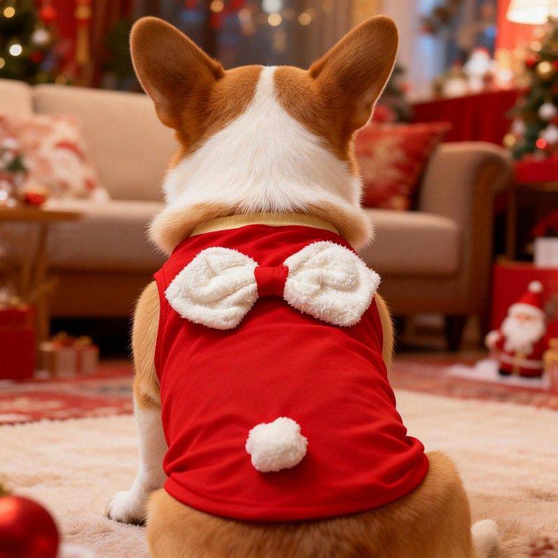 【Ready Stock】 New Year Celebration Clothes Cute Dog Samoyed Golden Retriever Alaska 2026 Pet New Clo