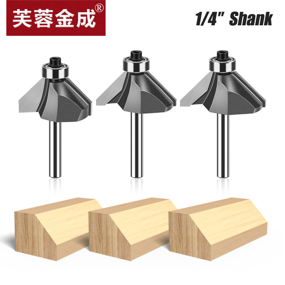 Máy cắt vát 45 độ Máy phay chế biến gỗ Máy cắt tỉa Khắc Đầu cắt 45 độ Máy cắt vát 45 độ 45°Dao vát 2