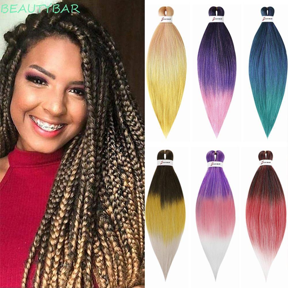 BeautyBar Jumbo Braids Extensions - Tóc ombre nhiều màu, dài 26 inch, sử dụng hàng ngày