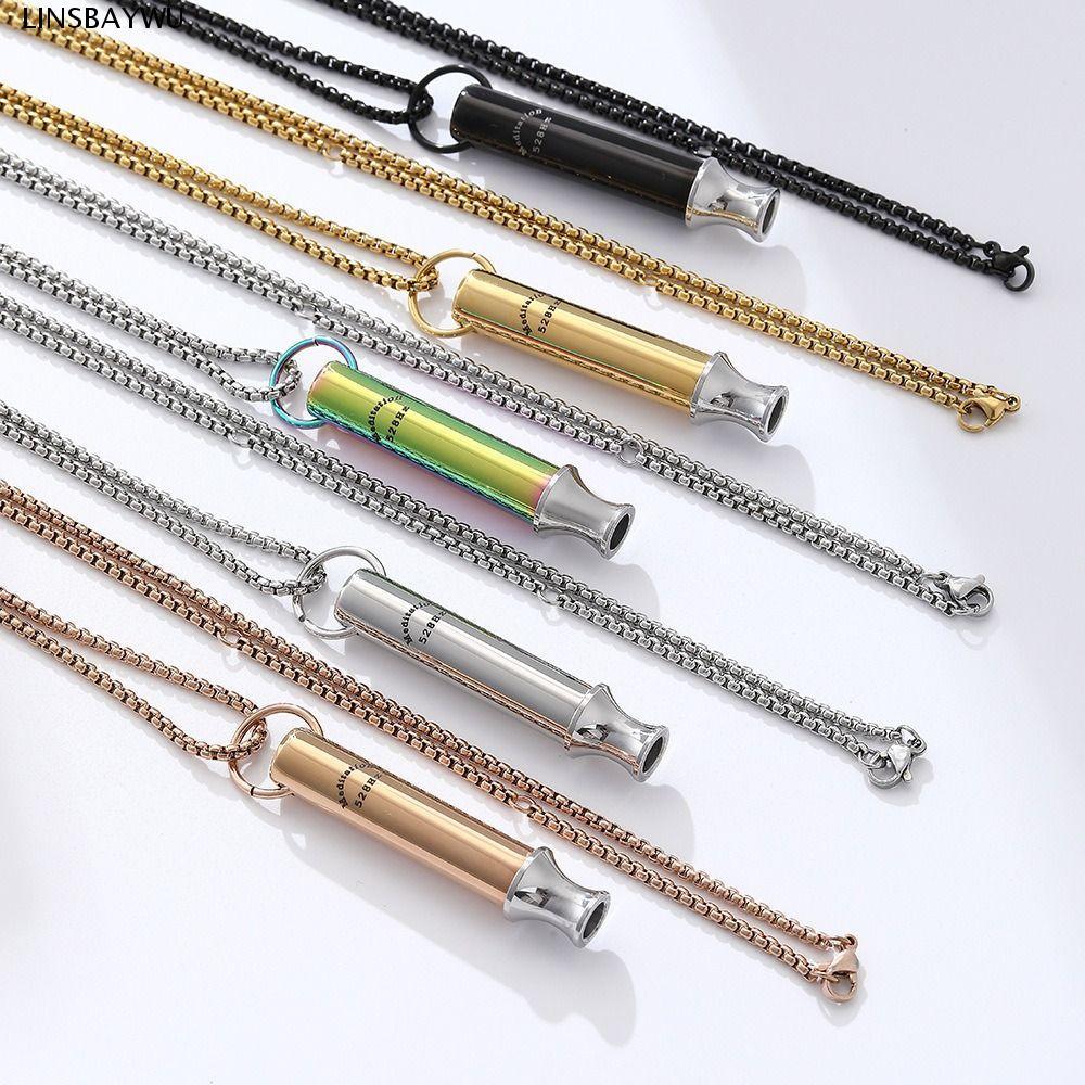 Mặt dây chuyền LINSBAYWU thép titan, phù hợp cho thiền và yoga với tần số 528Hz