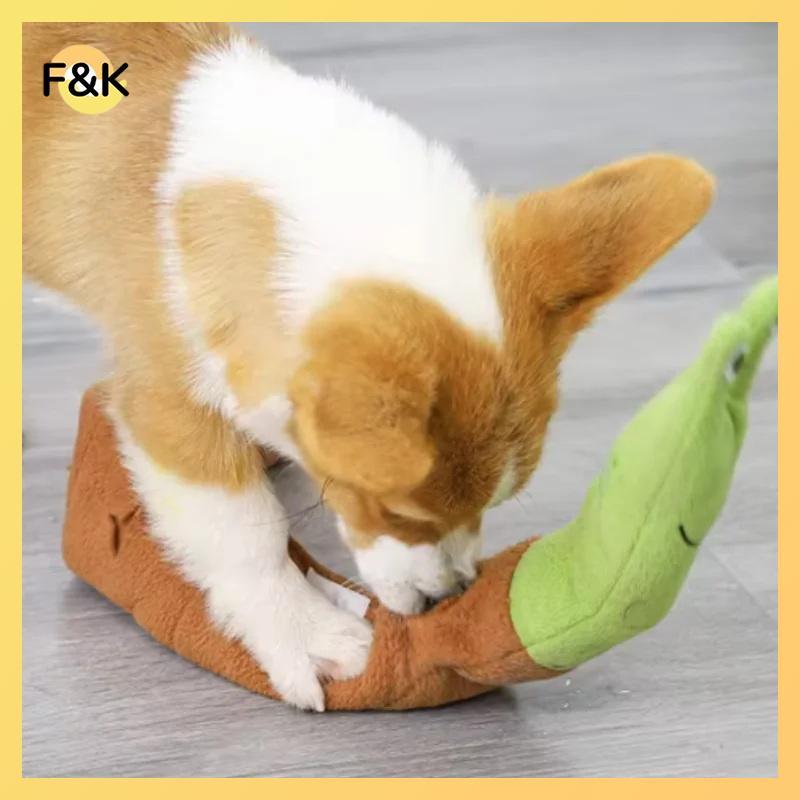 F & K Chó Squeak Đồ Chơi Thú Cưng Đánh Hơi Sang Trọng Ốc sên Đồ Chơi Thức Ăn Tây Tạng Răng Hàm Xếp H