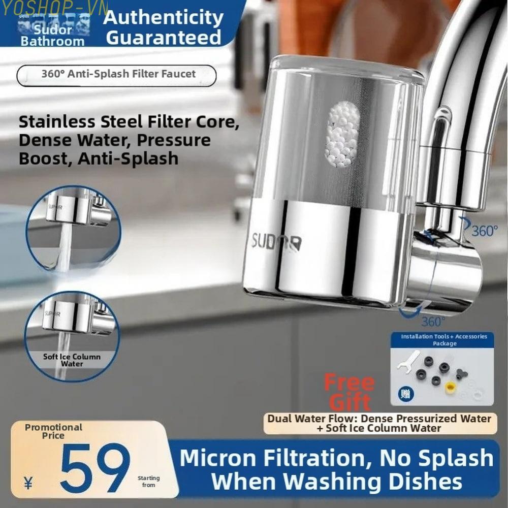 [Ysp]Faucet Extender Dual-mode Operation Micro-filter Removable Filter Cartridge
