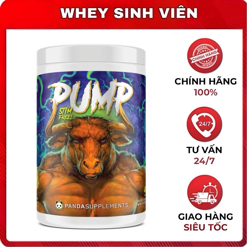 Panda Pump Stim-Free Pre Workout – Pre Tăng Bơm Cơ Không Caffeine, Hỗ Trợ Sức Bền -  Whey Sinh Viên