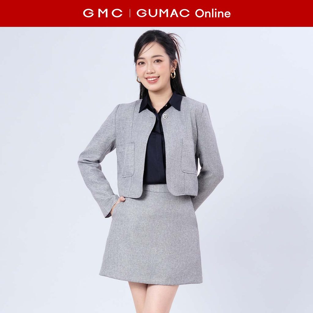 Set lẻ Áo khoác dạ dáng lửng tay dài LOWF1205 - Chân váy ngắn dáng A kèm lót quần có túi thời trang 