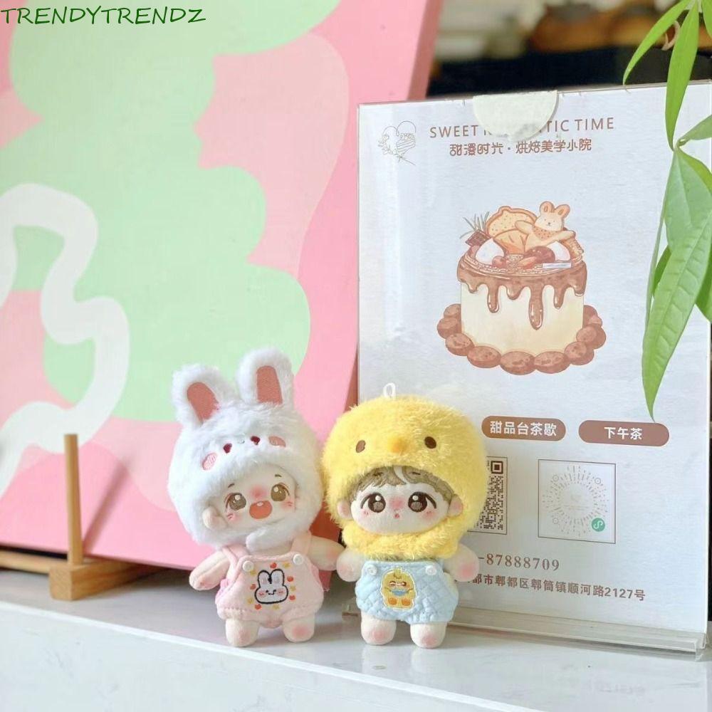 Mũ búp bê sang trọng TRENDYTRENDZ Bear Idol, Mũ búp bê cotton thỏ mềm nhồi bông, Phim hoạt hình dễ t