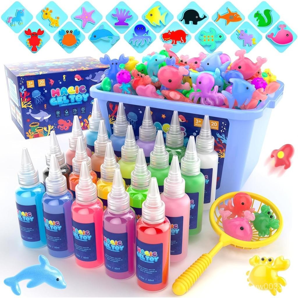 Flooyes Magic Gel Water Pets Elf Toy Kit, Aqua Water Gel Kit cho trẻ em, Đồ chơi làm Squishy sáng tạ