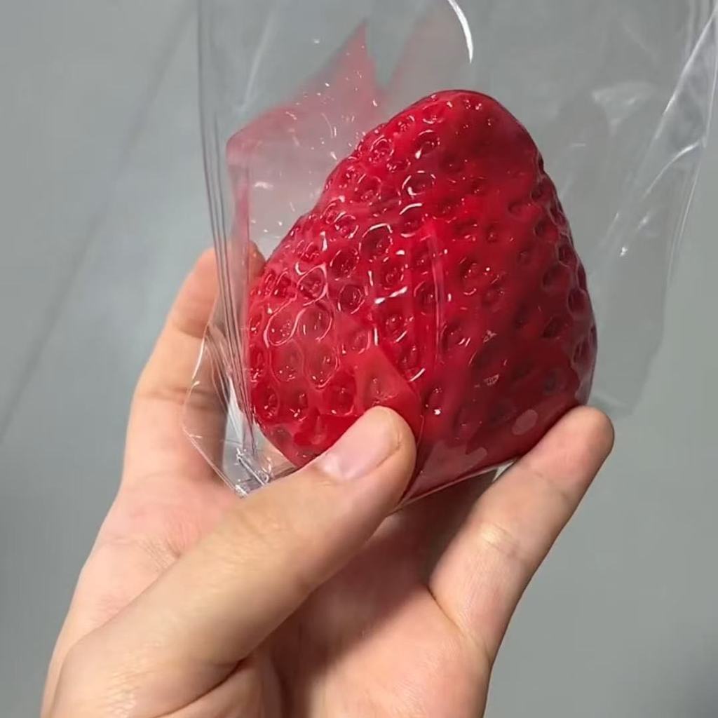 Solid Big Snow Top Strawberry Pinch Music Soft Rotten Imitation Silicone Feel Giải Nén Thông Hơi Đồ 