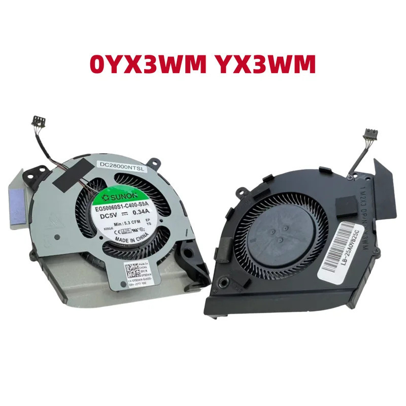 Laptop Thay Thế Quạt Làm Mát CPU DC5V 0.34A EG50060S1-C400-S9A Mới Cho Dell Latitude 5401 0YX3WM YX3