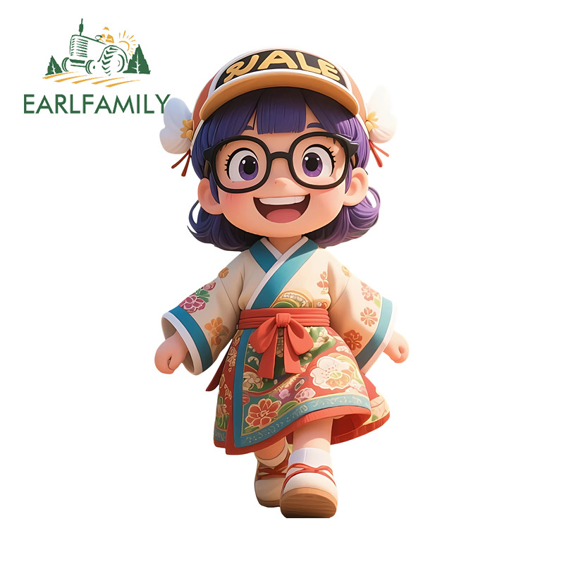 EARLFAMILY Arale Anicient Suit Chibi Nhãn Dán Xe Hơi Sáng Tạo Tắc Xước Chống Thấm Nước JDM Decal Thí