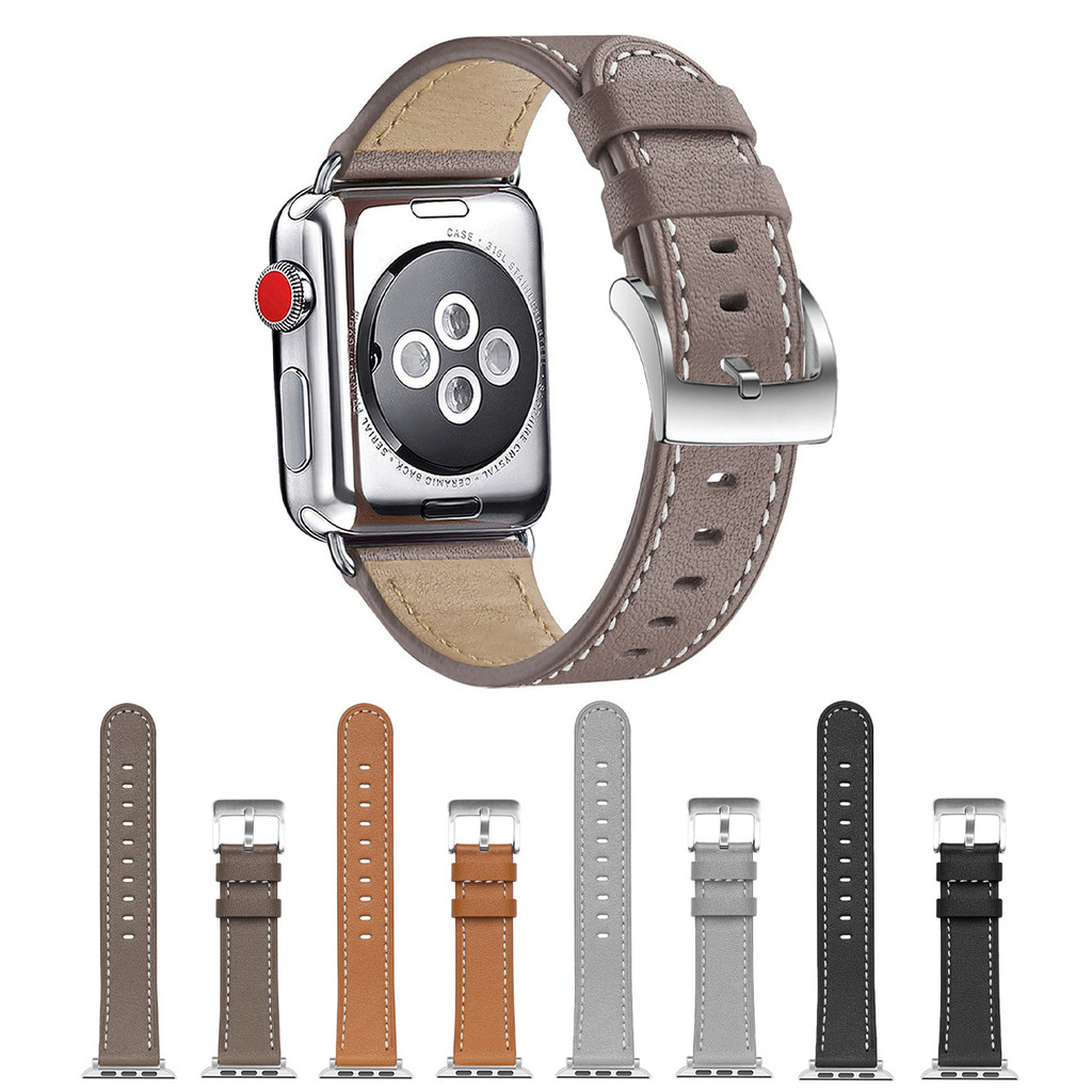 Thích hợp cho Apple Watch Watch Watch watchS10 Dây đeo thời trang da thật chống trầy xước Phong cách
