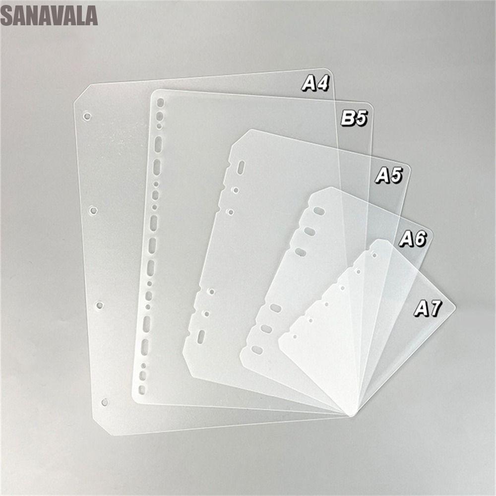 SANAVALA Notebook Divider Matte Students Board Page Trong Suốt Bên Trong Giấy Chương Trình Nghị Sự C