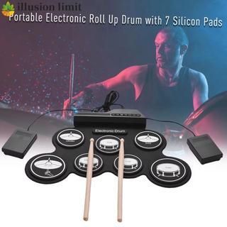 ILLUSION LIMIT 1 Hộp Bộ trống điện tử Silicone kỹ thuật số dành cho người mới bắt đầu thực hành