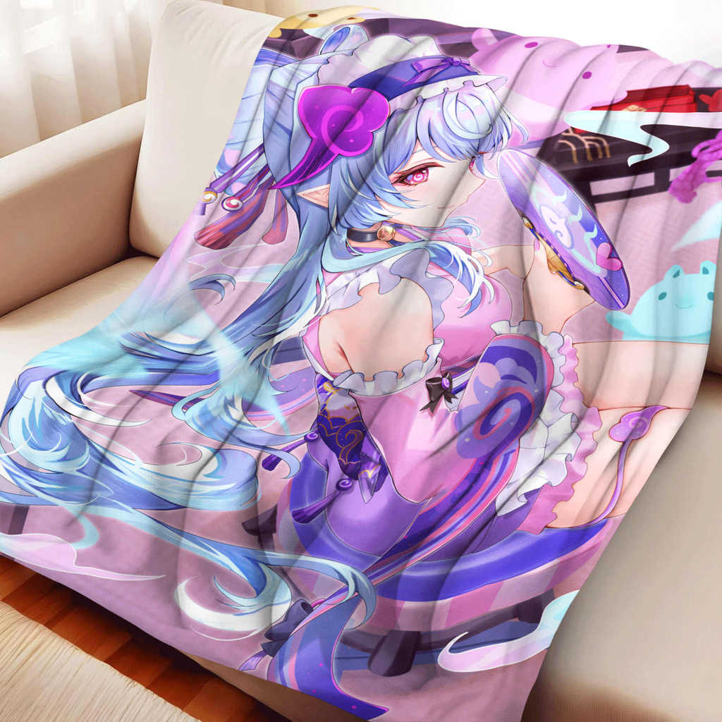 Genshin Impact Yumemizuki.Mizuki Flannel Chăn Mềm Xé Christma Ném Chăn