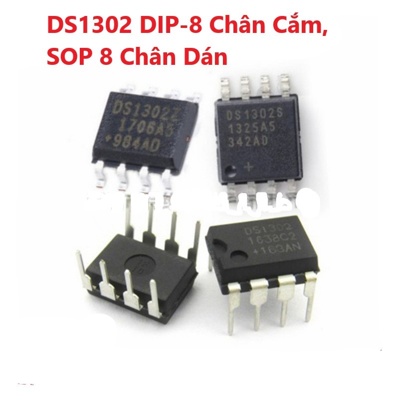 IC Đồng Hồ Thời Gian Thực DS1302, DS1307,  DIP-8 Chân Cắm  DS1302, DS1307 SOP-8 Chân Dán SMD- Đếm Th