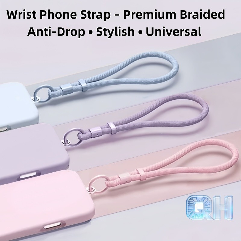[Cao Cấp] Dây Đeo Cổ Tay Đan Dây Ngắn Cho Ốp Lưng Điện Thoại – Phù Hợp iPhone OPPO Samsung Xiaomi