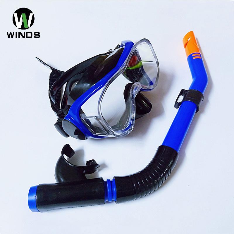 ODS Snorkel Set Full Face Mask Diving Goggles Equipment Deep Sea Suit Full Tempered Glass Dry Diving