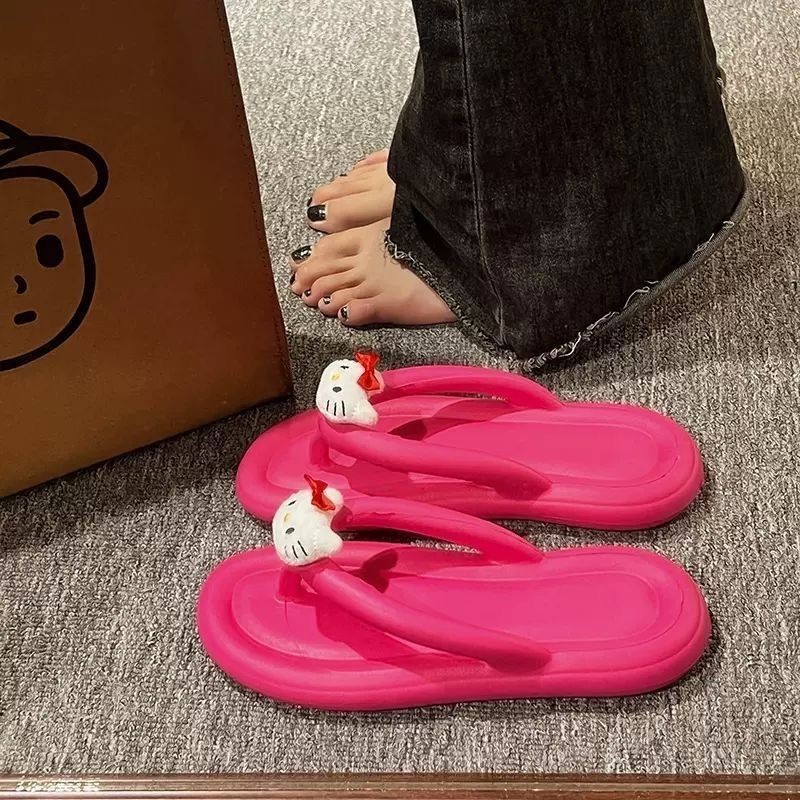 Kt Phong Cách Mới Flip-Flops Nữ Mặc Bên Ngoài Đế Mềm Flip-Flops Dép Nữ Flip-Flops Nữ