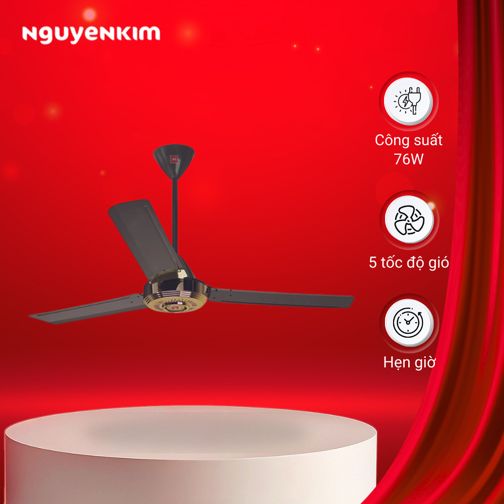 Quạt trần KDK N56YG Nâu Đậm
