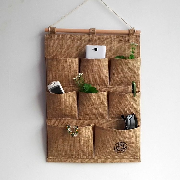 Hot Sale#[8Ten Thousand People Collection]Fabric Hanging Storage Bag Wall-Mounted Wall Storage Bag S