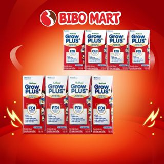 Lốc 4 Hộp Sữa Bột Pha Sẵn GrowPLUS+ Đỏ Ít Đường Tăng Cân Phát Triển Trí Não Cho Bé - Bibomart