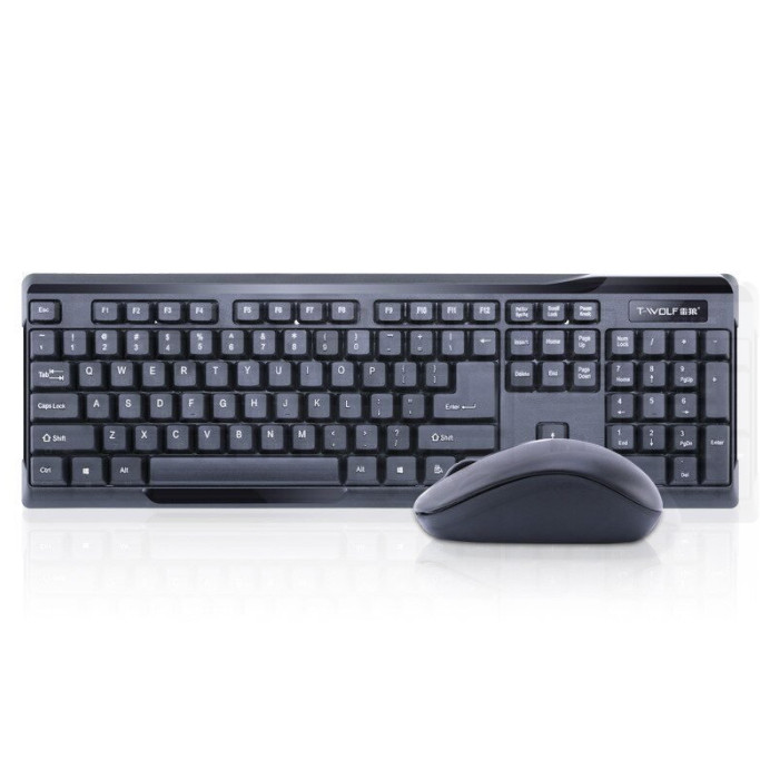 Combo Kb + mouse ko dây T-Wolf TF100. Combo bàn phím + chuột T-Wolf TF100