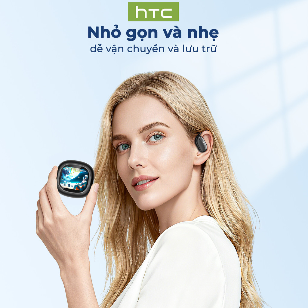 HTC NE58 AI Translator Tai nghe Bluetooth 6.0 HiFi Sound Tai nghe mở tai có màn hình cảm ứng | BigBuy360 - bigbuy360.vn