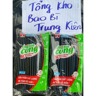 sỉ 100 gói ống hút bẻ gập | 10 gói ống hút màu 380gr|tổng kho sỉ bao bì trung kiên