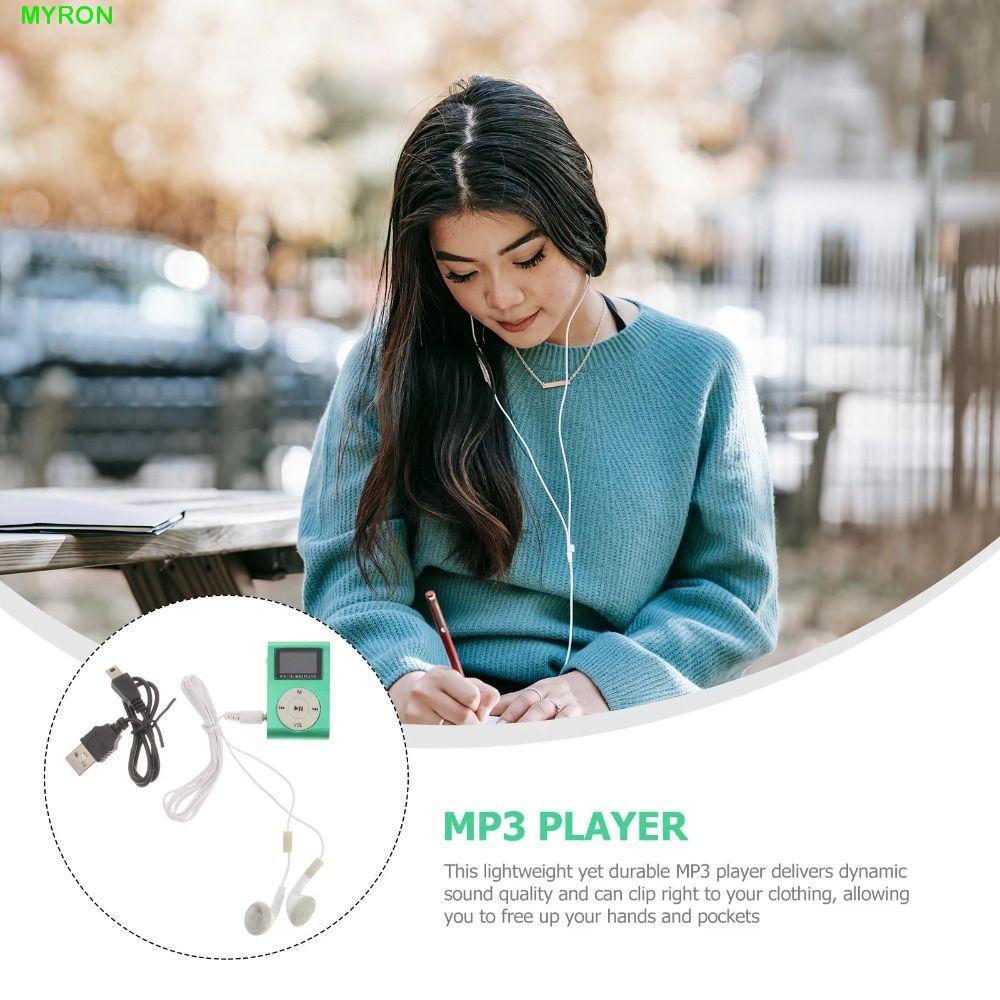 Máy nghe nhạc MP3 Mini cầm tay MYRON, Âm thanh không mất mát với màn hình LCD Máy nghe nhạc MP3 USB,