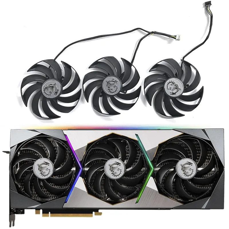 Bran Mới 95MM 4PIN PLD10010B12HH 0.4A RTX3090 GPU FAN cho MSI RTX3070 3070TI 3080 3080TI 3090 SUPRIM
