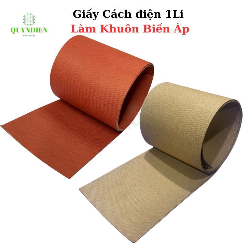 GIẤY CÁCH ĐIỆN QUẤN MOTOR - GIẤY VÀNG / GIẤY ĐỎ 1 LI Khổ 10cm - 50cm Dài 1 mét - LinhKien HD audio