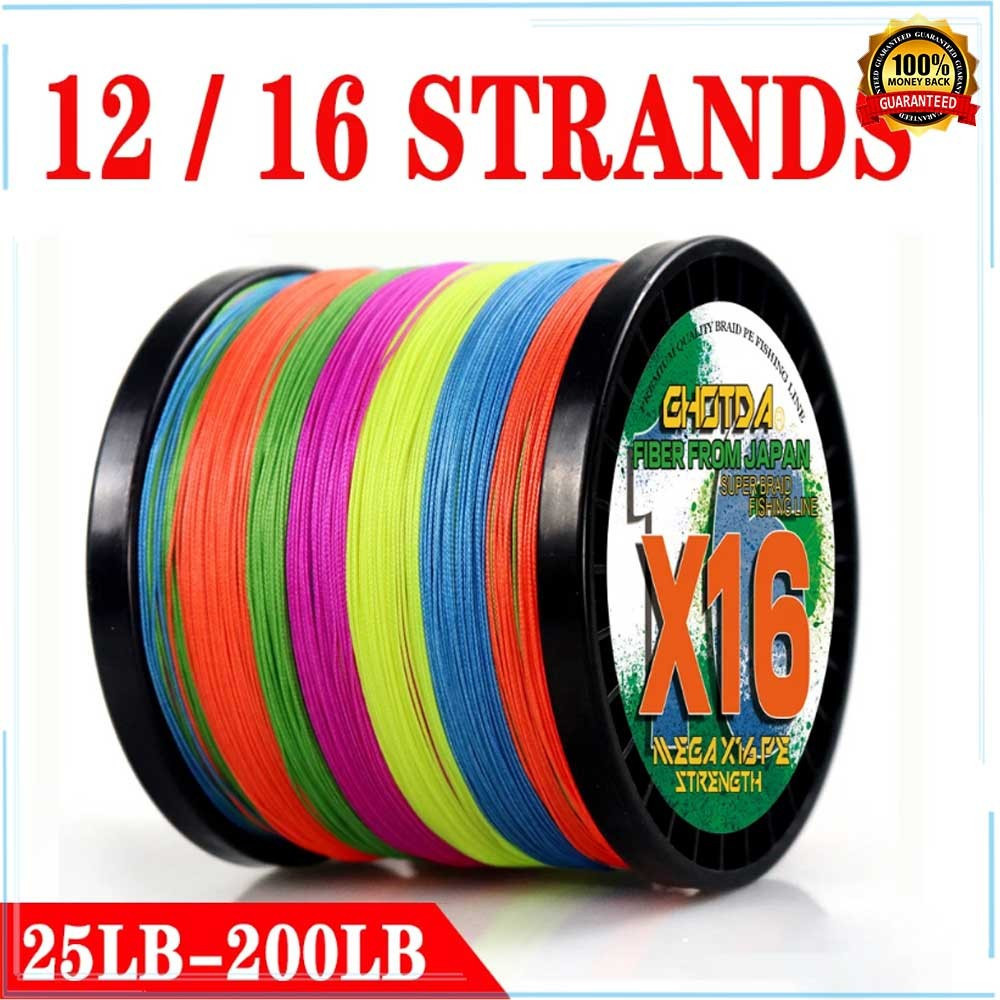 GHTODA Dây câu PE chống ăn mòn, chịu kéo 200LB, đường kính 0.16-0.80mm