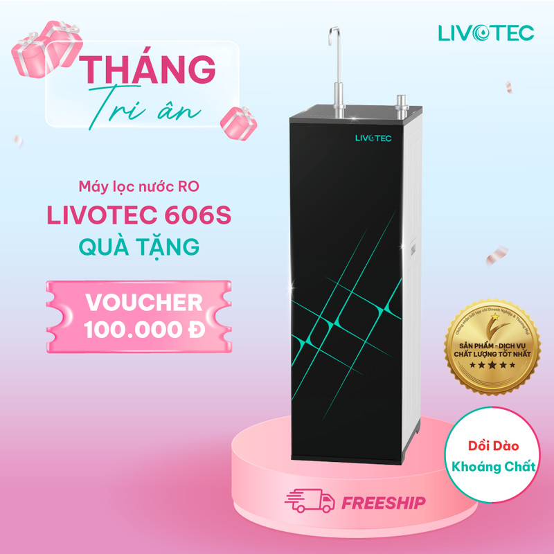 Máy lọc nước RO 10 lõi KAROFI Livotec 606S - RO Hàn 100GPD - Giao lắp miễn phí toàn quốc