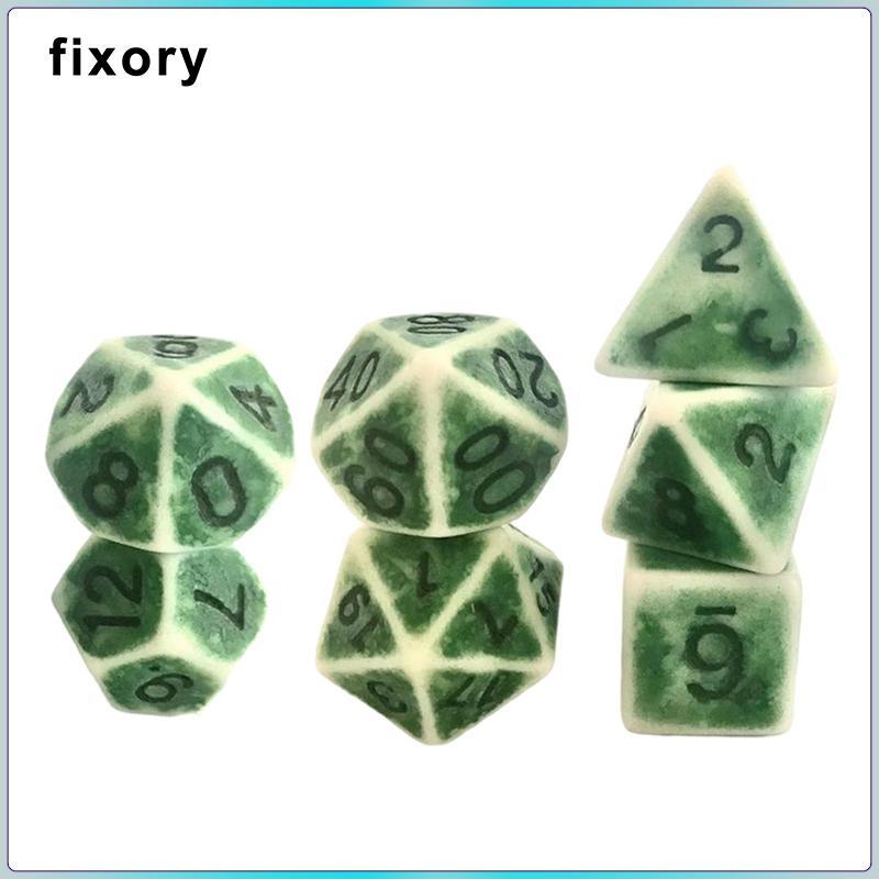 Bộ 7 Món Quà Tiệc Xúc Xắc Đa Diện 7 Món Màu Retro Cho D & D DND RPG