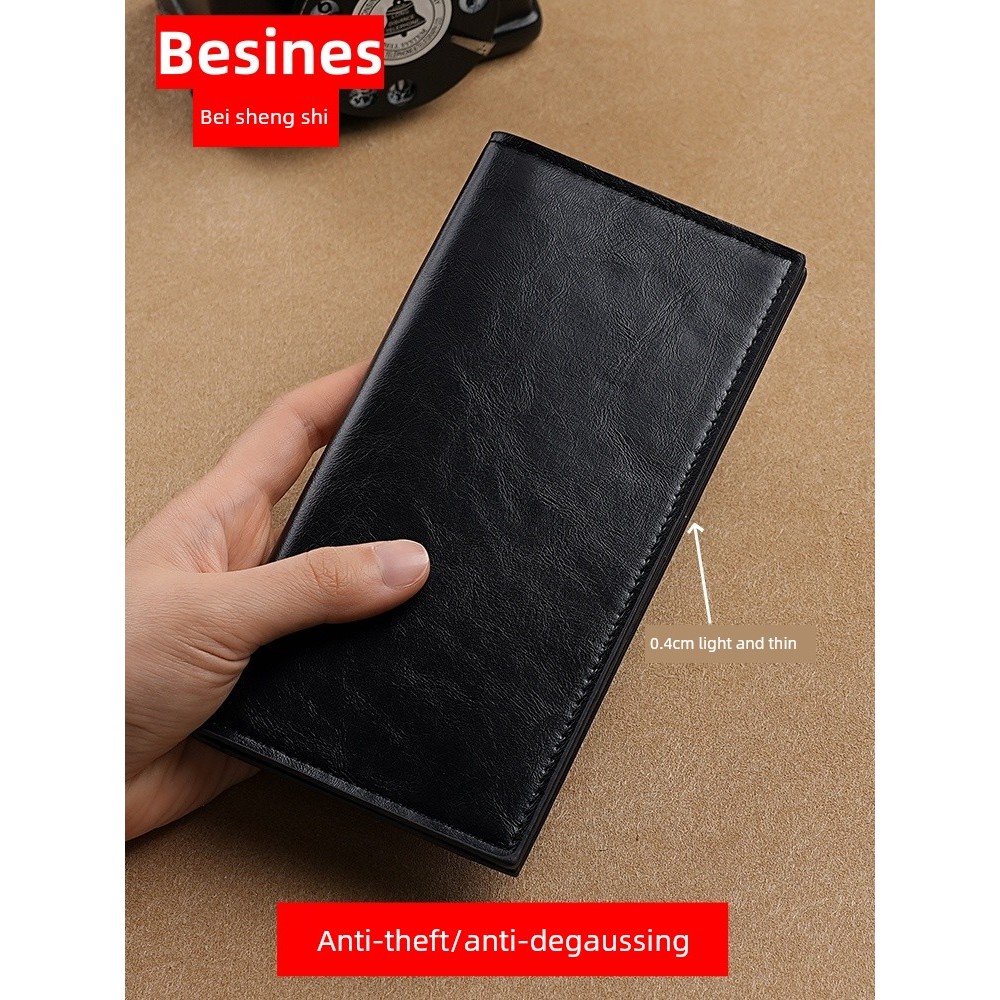 ví tiền nam bóp tiền nam Ví tiền nam da thật mẫu dài mẫu mới 2025 ví đựng thẻ dung tích lớn một chiế