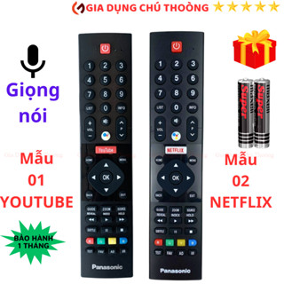 Remote điều khiển tivi Panasonic Mã 02 tìm kiếm bằng giọng nói, điều khiển TV Panasonic NETFLIX -
