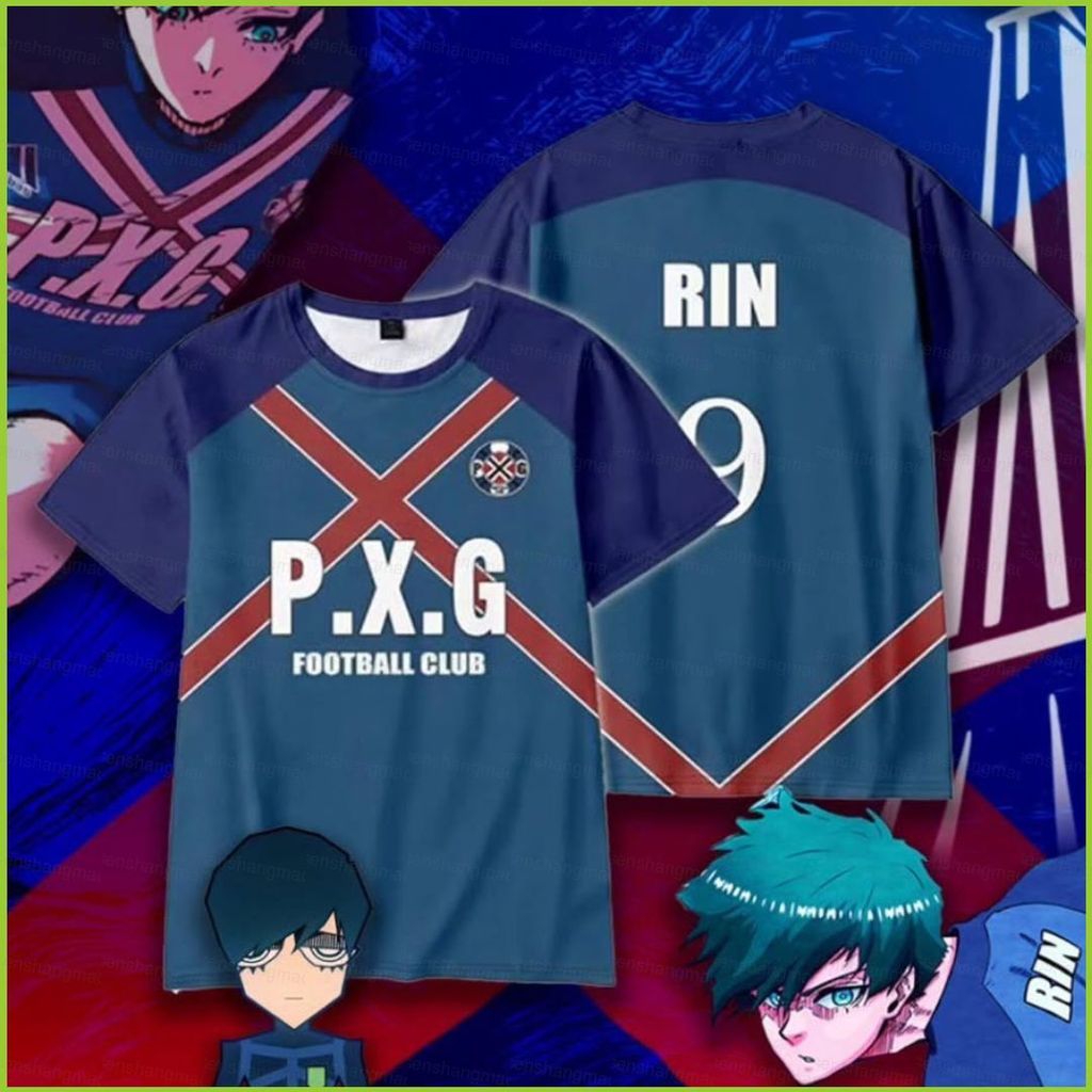 Áo Thun Anime Blue Lock Rin Nagi Phù Hợp Mùa Hè, Unisex