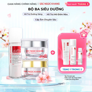 Bộ Combo Dưỡng Da Sắc Ngọc Khang [Serum Dưỡng Trắng Da Vitamin C + Kem Dưỡng Da Ban Ngày/Đêm]