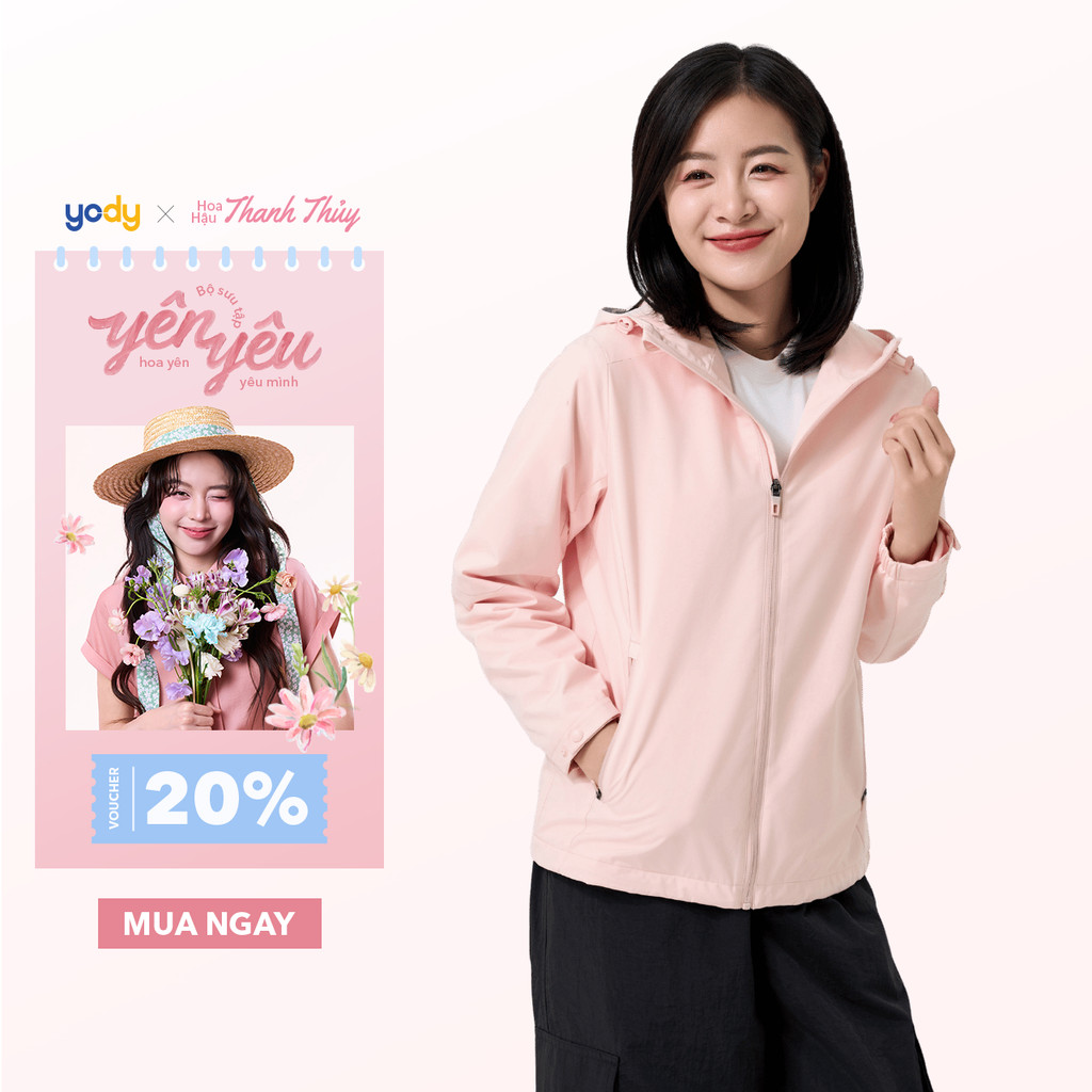 ⚡XẢ KHO⚡ Áo khoác nữ YODY có mũ liền lót lông cao cấp giữ ấm cản gió thương hiệu AKN7015