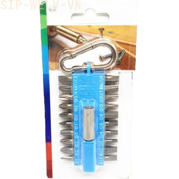 {WELV}21 PCS Cross and Hex Screw Drill Bit Set with Spring Hook Handle for Power Drill