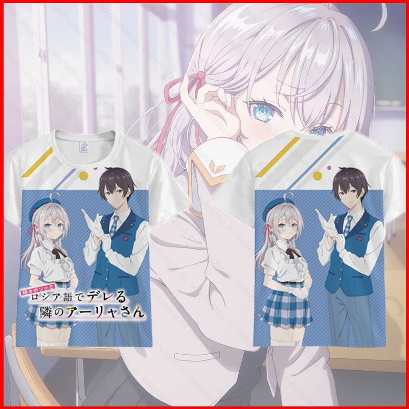 Áo thun cosplay Alya 3D mùa hè tay ngắn