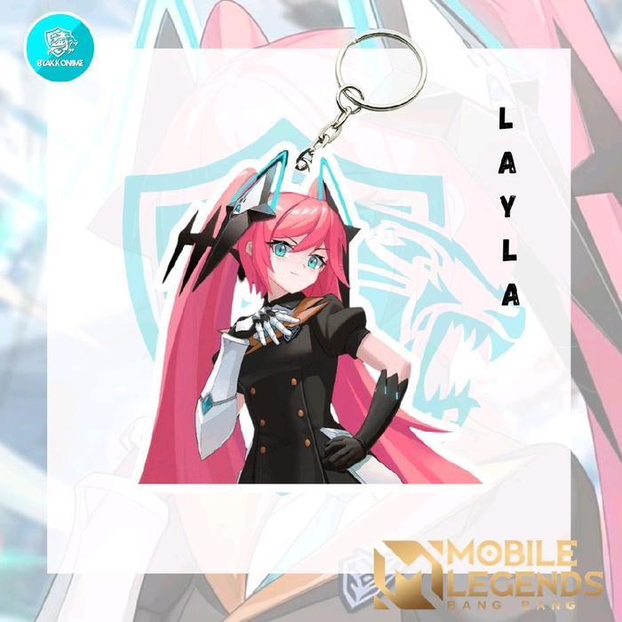Keychain Acrylic Anime Mobile Legend Aspirant - Layla, Ruby, Angela, Change Ganci Anime Akrilik - La