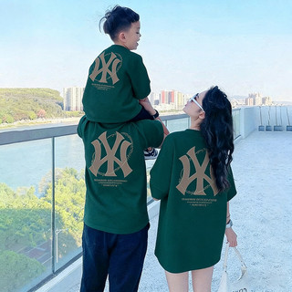 Áo Thun Ngắn Tay Bộ Đồ Bố Mẹ - Con, Áo Thời Trang Rộng In Hình, Bộ Trang Phục Gia Đình Đồng Điệu