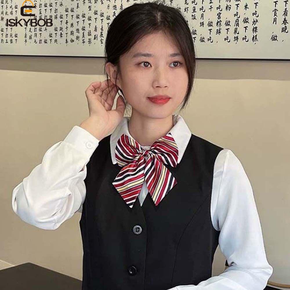 Fuzou Nơ Cổ, Sọc Y Tá Cổ Đeo Hàng Không Tiếp Viên Cà Vạt, Ngọt Ngào Phong Cách Hàn Quốc Ngân Hàng Te