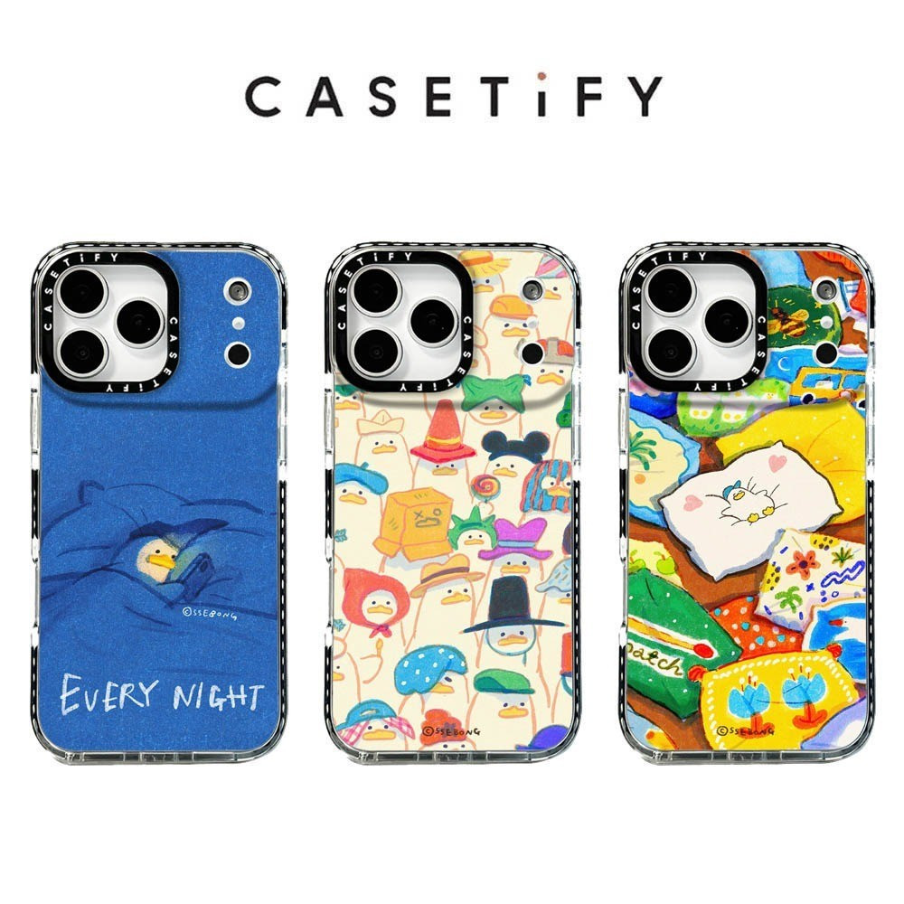 Phim hoạt hình Gối thế giới Vịt lưng iPhone 17 Pro Max 17 Air 16 15 14 13 12 11 Vỏ bảo vệ chống sốc