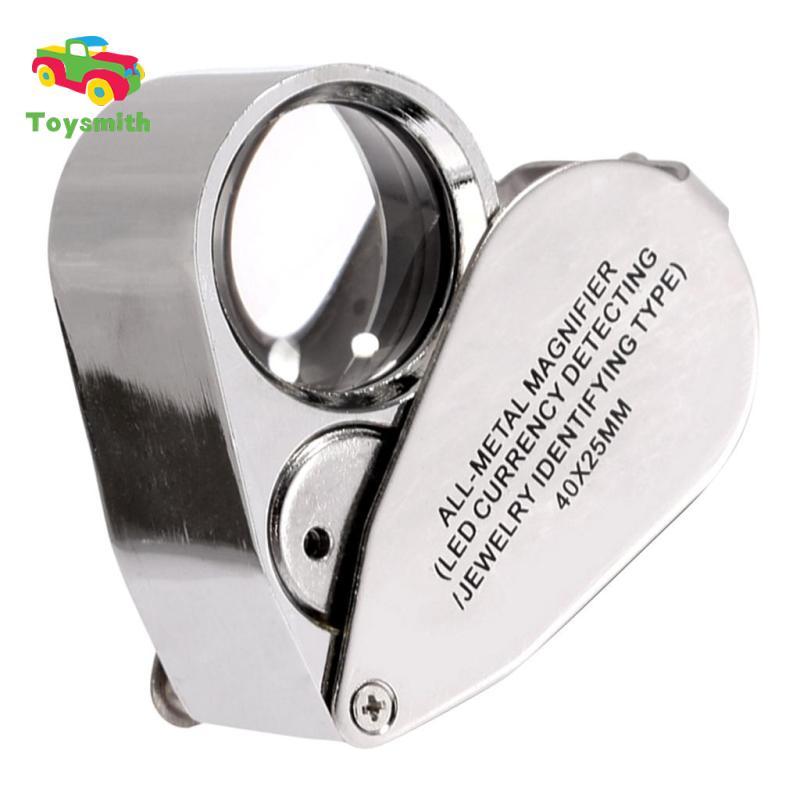 Túi soi đá quý Jewel Loupe với đèn LED kép, phóng đại 40X - Dành cho kim cương, đá quý và pha lê