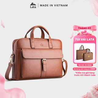Cặp Công Sở Lata (Thời trang nam basic vừa laptop 14 inch - Cặp da CA40)