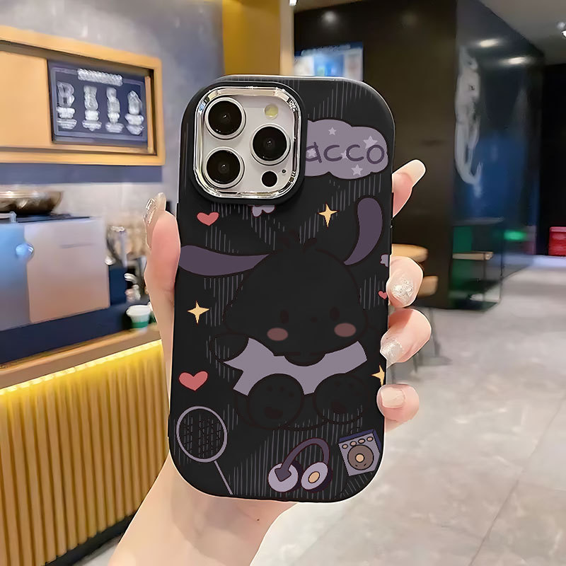 Ốp Lưng Chó Pacha màu tím nhạt cho OPPO A53/A54/A55/A60/A74/A79/A38 TPU Soft Shell chống ngã