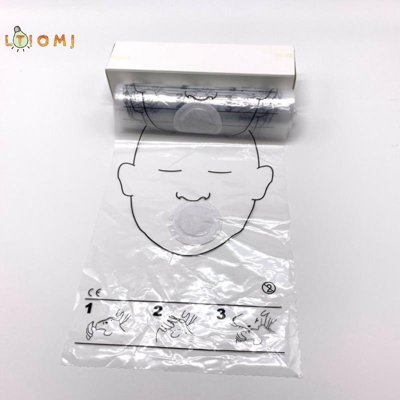 [LTIOMJ] 36 Cái / Cuộn Mặt nạ hồi sức CPR Tấm chắn mặt CPR cho Bộ sơ cứu huấn luyện CPR